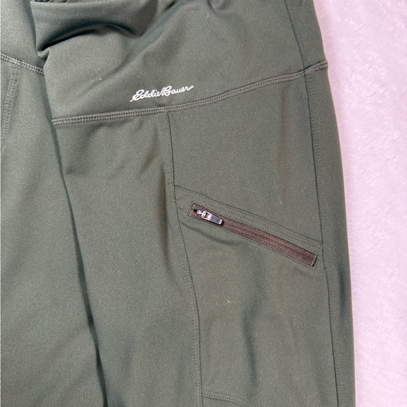 Eddie Bauer Women's Sage Green Leggings Zipper Leg Pocket - Picture 3 of 5